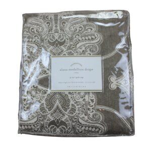 Pottery Barn Foundations Alana Medallion Drape Brown Panel 50"X84" NEW No Hooks